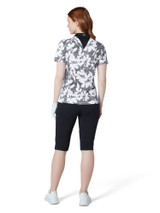 Callaway Women's Textured Abstract Short Sleeve Top - Caviar