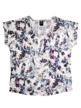 Daily Sports Women's Printed Loose Fit Tee - White