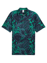 Puma x Palm Tree Crew Glitch Polo - Deep Navy/Sparkling Green