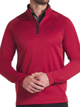 Puma Waffle Fleece Golf 1/4-Zip - Intense Red