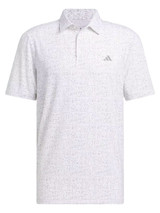 adidas Ultimate365 Power Grid Print Polo Shirt - White/Alumina