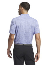 adidas Ultimate365 Power Grid Print Polo Shirt - Blue Spark