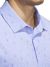 adidas Ultimate365 Allover Print Polo Shirt - Blue Spark