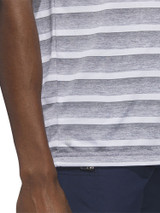 adidas Two-Colour Striped Polo Shirt - Grey Three/White