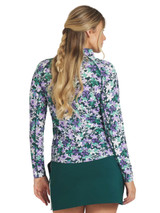 Puma Women's YouV Lillie Golf 1/4 Zip - Dark Myrtle/Lavender Alert