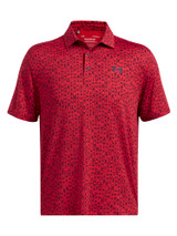 Under Armour Playoff 3.0 Printed Polo - Red/Midnight Navy