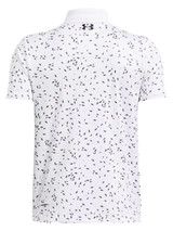 Under Armour JR Boys Performance Print Polo - White/Midnight Navy