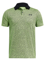 Under Armour JR Boys Performance Print Polo - Morph Green/Black