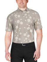 Ben Hogan All Over Floral Print Polo Shirt - Chateau Grey