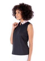 Nivo Womens Darci Sleeveless Polo - Black