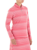 Nivo Womens Leola Long Sleeve Mock - Geranium