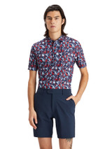 G/FORE Palm Fronds Tech Piqué Slim Fit Polo - Twilight