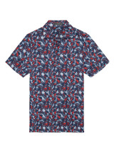 G/FORE Palm Fronds Tech Piqué Slim Fit Polo - Twilight