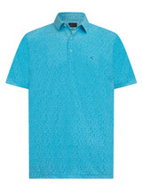 Greg Norman ML75 Golf Tee Printed Polo - Cool Aqua
