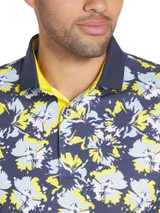 Puma Piqué Borrego Golf Polo - Deep Navy/Silver Sky