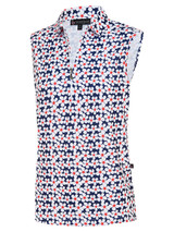 Birdee Sport Women's Modsquad Team Sleeveless Zipper Top - Flower