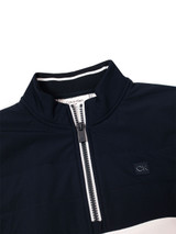 Calvin Klein Atlantic Hybrid Half Zip - White/Navy