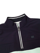 Calvin Klein Atlantic Hybrid Half Zip - Light Jade/Navy