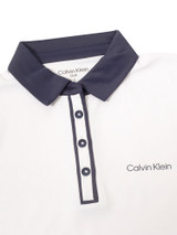 Calvin Klein Womens Leigh Polo Shirt - White/Navy