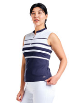 Nivo W Linnea Sleeveless Livcool Mock - White/Navy