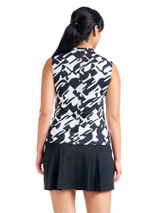 Nivo W Linnea Sleeveless Livcool Mock - Black/White
