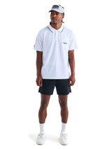 Malbon Roll King Performance Pique Polo - White