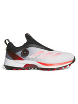 adidas Adizero ZG BOA Spikeless Golf Shoes - Ftwr White/Lucid Red/Core Black