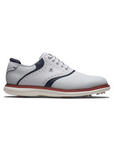 FootJoy Traditions Energy Golf Shoes - White/Navy/Red