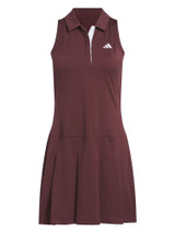 adidas Womens Ultimate365 Tour Twistknit Pleated Dress - Aurora Ruby