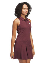 adidas Womens Ultimate365 Tour Twistknit Pleated Dress - Aurora Ruby