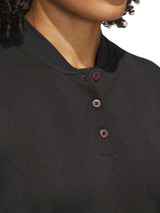 adidas Womens Ultimate365 Diamond Jacquard Polo Shirt - Black