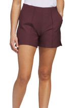 adidas Womens Pintuck 5-Inch Pull On Short - Aurora Ruby