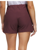 adidas Womens Pintuck 5-Inch Pull On Short - Aurora Ruby