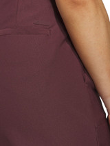 adidas Womens Pintuck 5-Inch Pull On Short - Aurora Ruby