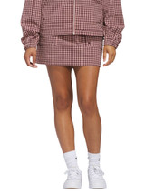 adidas Womens Ultimate365 Gingham 15-Inch Skort - Aurora Ruby