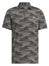 adidas Ultimate365 Speed Stripe Polo Shirt - Black/Putty Beige