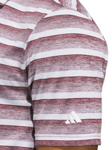 adidas Two-Color Stripe Polo Shirt - Aurora Ruby/White