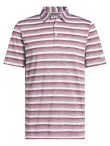 adidas Two-Color Stripe Polo Shirt - Aurora Ruby/White