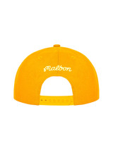  Malbon Script Chainstitch Painters Cap - Yellow