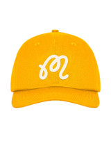  Malbon Script Chainstitch Painters Cap - Yellow