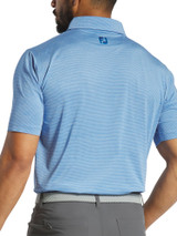 FootJoy Heather Stripe Lisle Polo Shirt - Blue