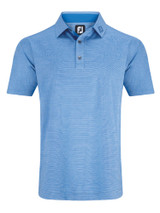FootJoy Heather Stripe Lisle Polo Shirt - Blue