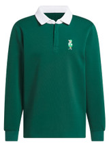 adidas Classic Chip Graphic Rugby Shirt - Collegiate Green