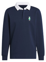 adidas Classic Chip Graphic Rugby Shirt - Collegiate Navy
