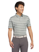 adidas Two-Colour Striped Polo Shirt - Silver Green/Wonder Silver