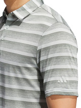 adidas Two-Colour Striped Polo Shirt - Silver Green/Wonder Silver