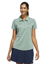 adidas Womens Performance Short Sleeve Polo Shirt - Silver Green