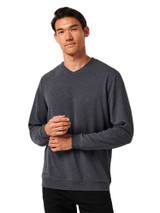 TravisMathew Amenities V-Neck - Heather Dark Grey