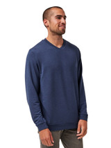 TravisMathew Amenities V-Neck - Heather Blue Nights