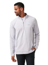 TravisMathew Performance Waffle 1/4-Zip - Heather Light Grey
